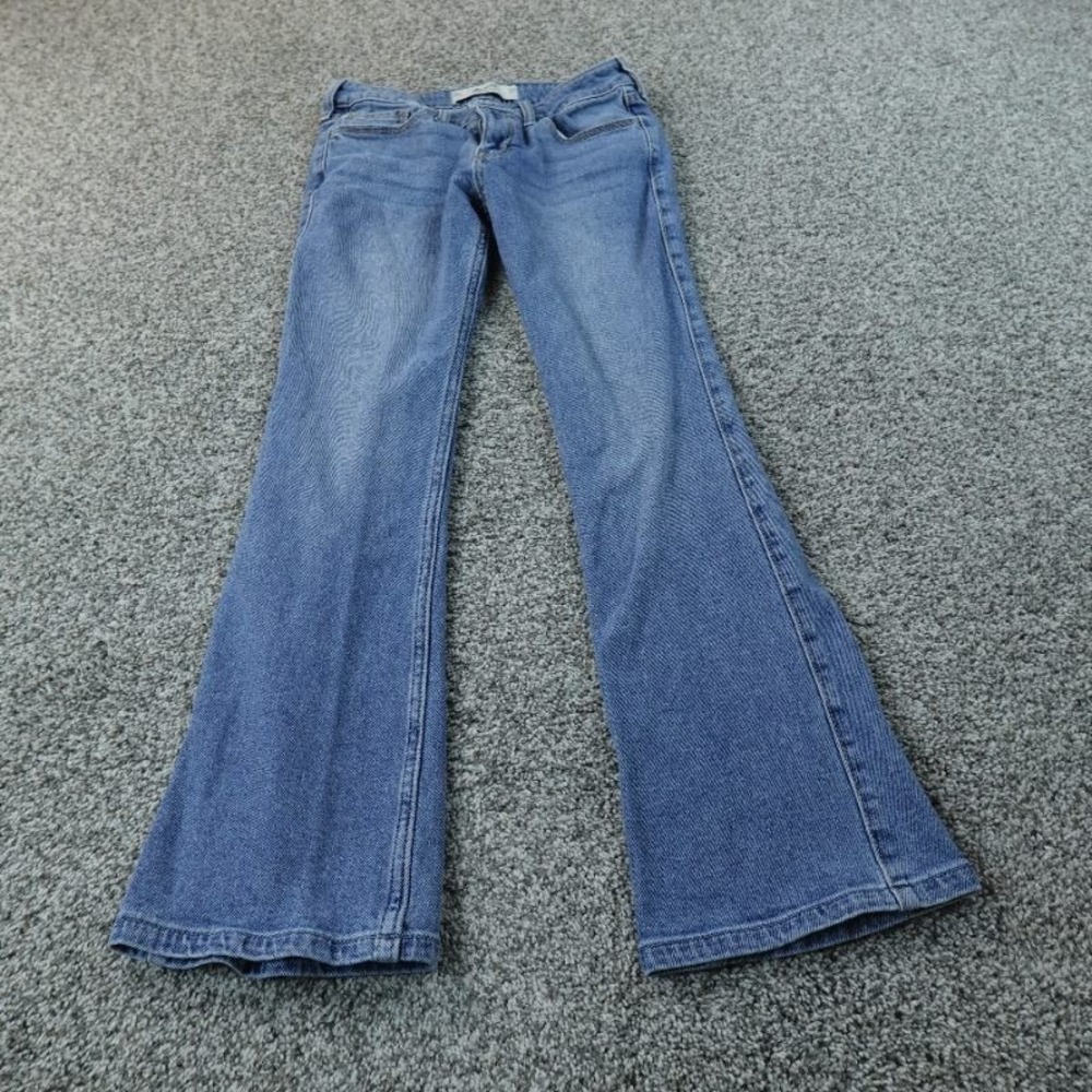Hollister Jeans Womens 2 Light Blue Denim Pants Low Rise Boot Cut Flare Stretch